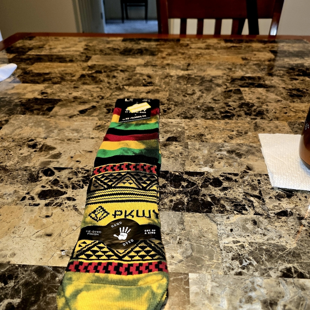 Red and Black Dual Knit Socks